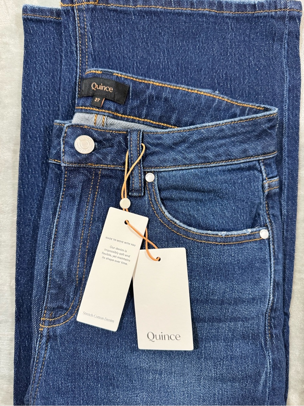 Quince Stormy Blue High-Rise Stretch Jeans